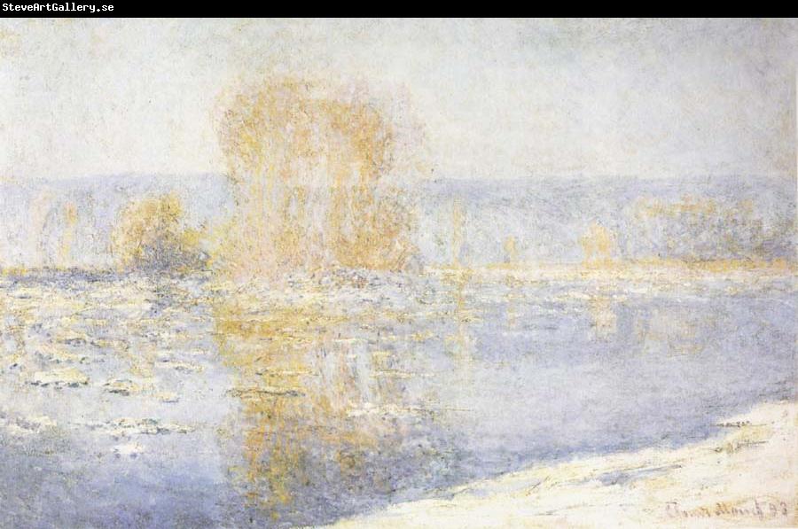 Claude Monet Floating Ice at Bennecourt